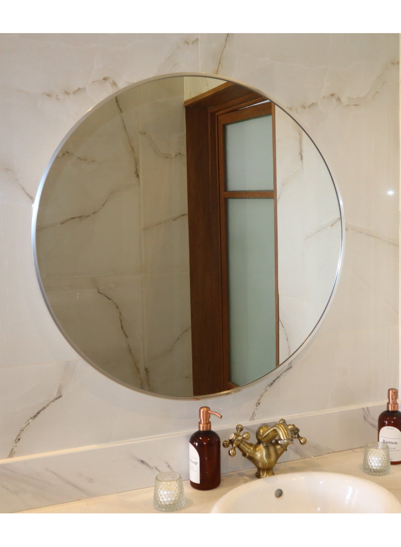 Glass Corner 60 - Silver Round Mirrors - Image 3