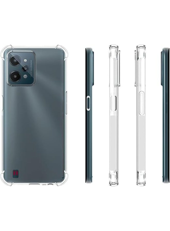 جراب حماية شفاف طري مقاوم للصدمات من الزوايا الأربع لـ Realme C31