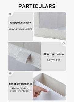 XiuWoo 4-Piece Foldable Organizer,Large Capacity Clothes Organization With Clear Window  - Image 3