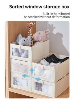 XiuWoo 4-Piece Foldable Organizer,Large Capacity Clothes Organization With Clear Window  - Image 4