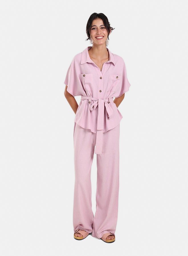 Clue Utility Belted Lounge Top - Image 5