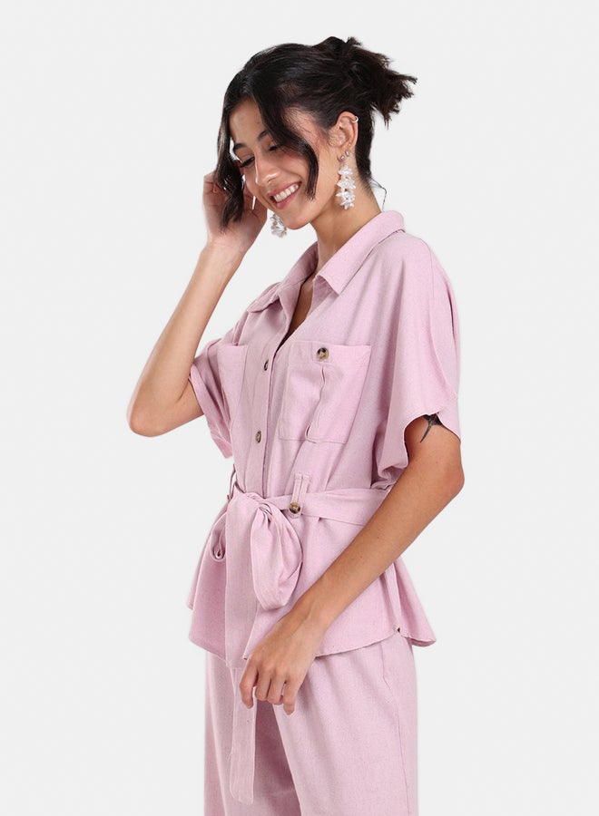 Clue Utility Belted Lounge Top - Image 2