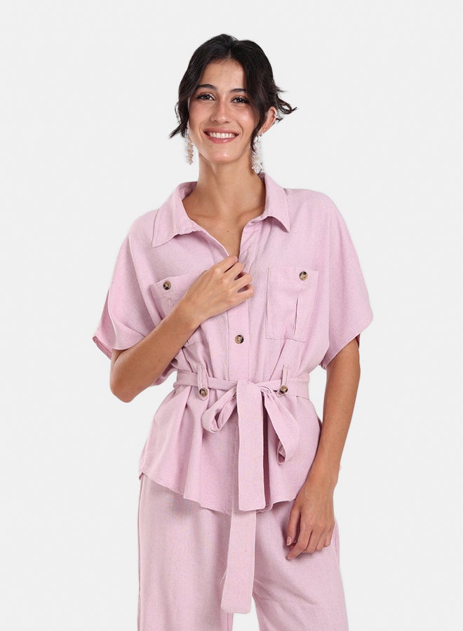 Clue Utility Belted Lounge Top - Image 1