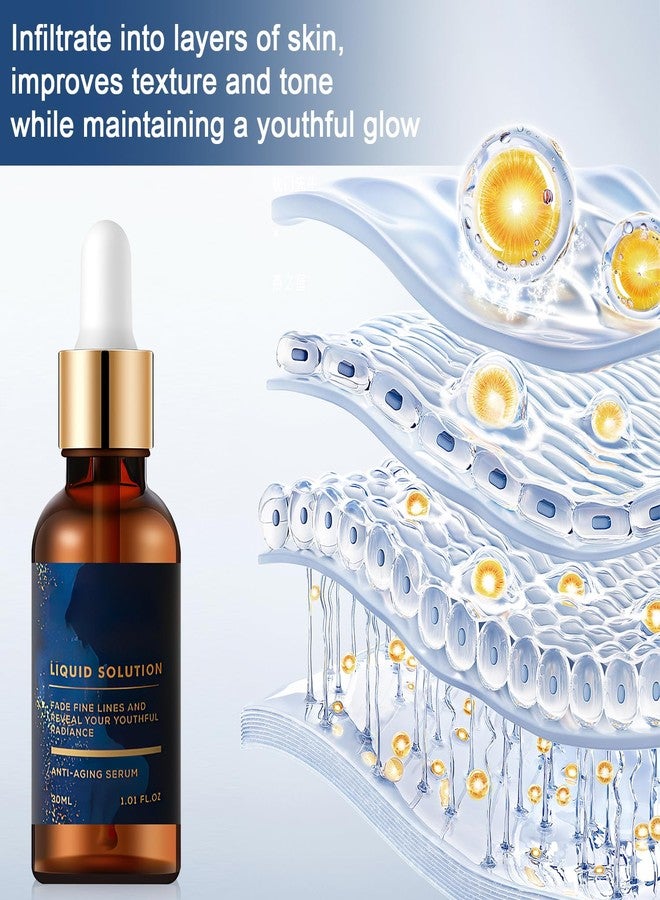 Botou Facial Serum, Liquid Solution Anti Aging Serum, Promotes Skin Collagen Production, Diminishes Fine Lines & Wrinkles(2pcs) - Image 2