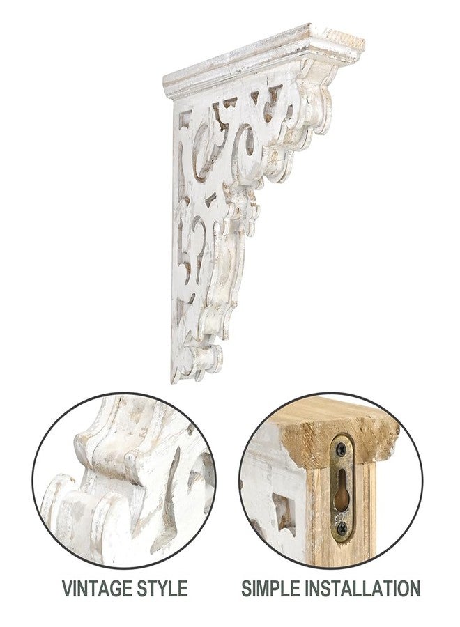 Chadechimo Set of 2 Corbels for Shelves Decorative Wood Shelf Brackets Farmhouse Wood Corbels Distressed Floating Shelves Brackets for Home Decor - Image 3