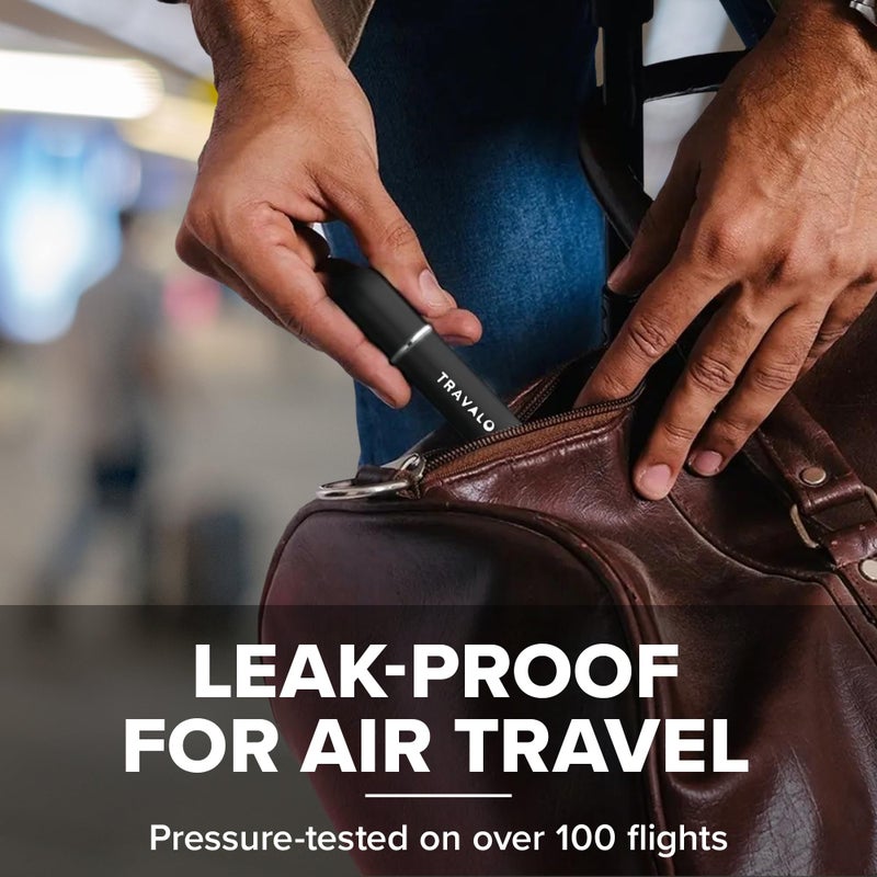 Travalo Classic HD Perfume Atomizer - Leak-Proof and TSA Approved for Air Travel - Reusable, Airtight, Easy-Fill Mini Pump Sprayer - Lightweight, Elegant Design w/Volume Window - Black 0.17oz - Image 5