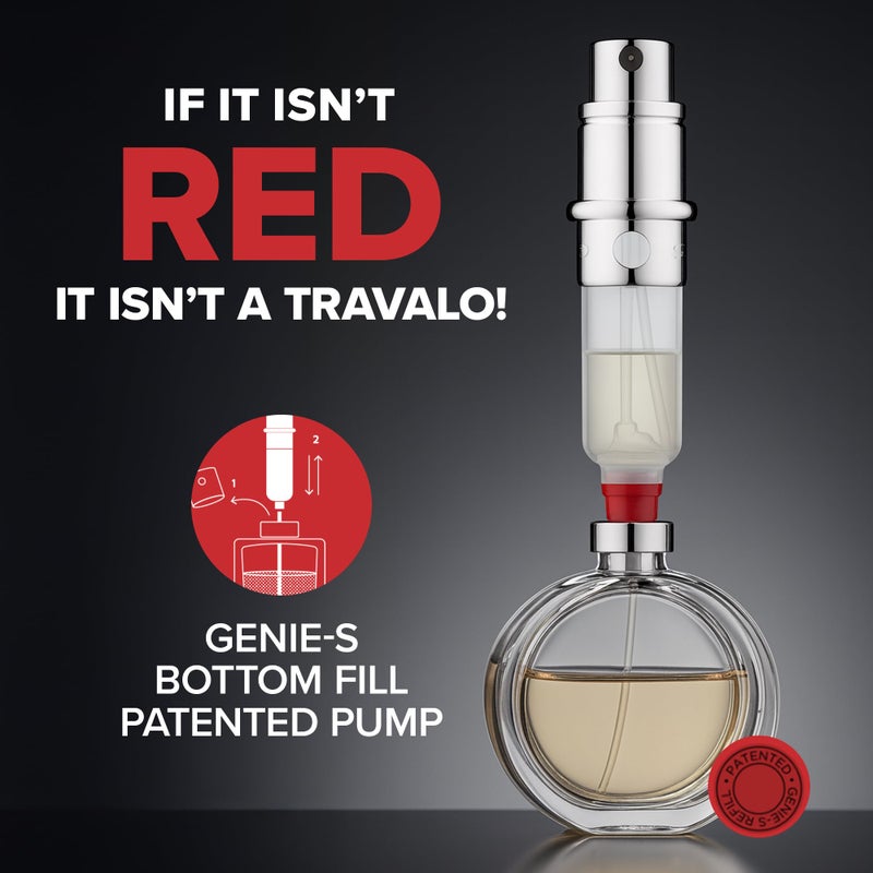Travalo Classic HD Perfume Atomizer - Leak-Proof and TSA Approved for Air Travel - Reusable, Airtight, Easy-Fill Mini Pump Sprayer - Lightweight, Elegant Design w/Volume Window - Black 0.17oz - Image 4