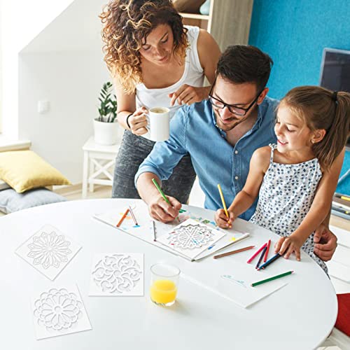 WSICSE 16 Pcs (6 x 6 Inch) Reusable Stencils, Mandala Stencils Mandala Dot Painting Templates Stencil for DIY Painting Art Scrapbook Xmas Decor - Image 4