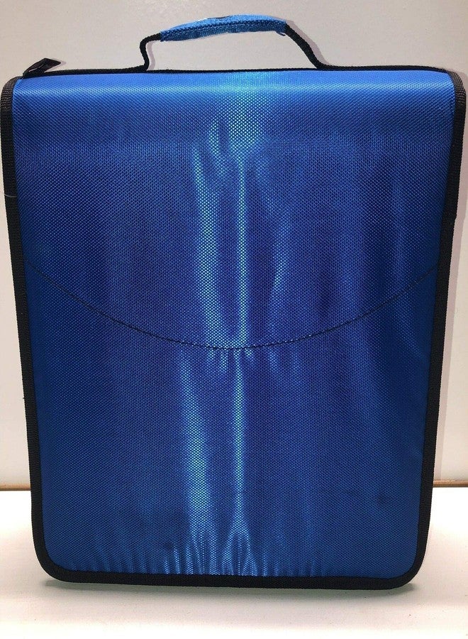 Case it Case-it The Dual 2-in-1 Zipper - Two 1.5 Inch D-Rings - Includes Pencil Pouch - Multiple Pockets - 600 Sheet Capacity - Comes with Shoulder Strap -Dual-121-A-Blue - Image 5
