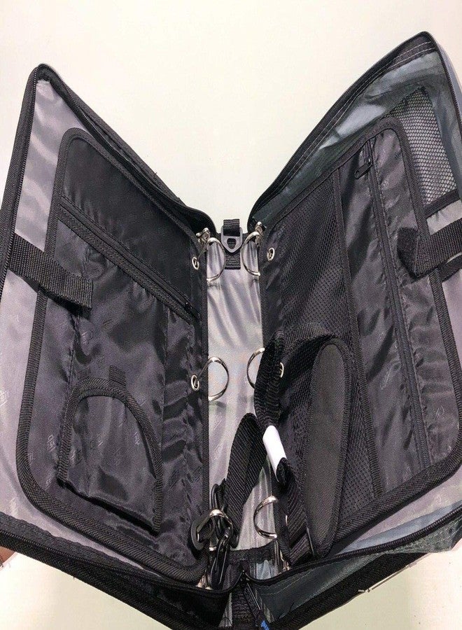 Case it Case-it The Dual 2-in-1 Zipper - Two 1.5 Inch D-Rings - Includes Pencil Pouch - Multiple Pockets - 600 Sheet Capacity - Comes with Shoulder Strap -Dual-121-A-Blue - Image 2