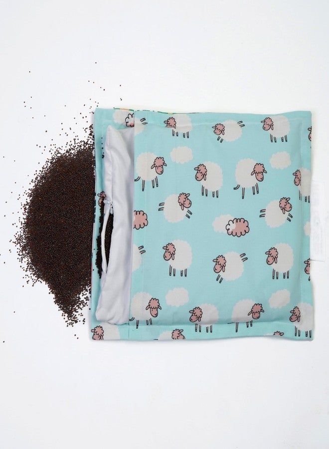 NEW COMERS® Kids Mustard Seed Pillow with Cotton Fabric, 1-5 Years Kids Pillows, Animal & Cartoon Prints, Kids Rai Pillow for Sleep, Neck Support-20 x 28 cm - Image 3