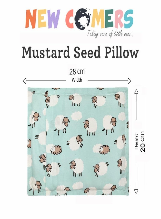 NEW COMERS® Kids Mustard Seed Pillow with Cotton Fabric, 1-5 Years Kids Pillows, Animal & Cartoon Prints, Kids Rai Pillow for Sleep, Neck Support-20 x 28 cm - Image 4