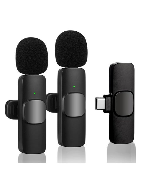 Wireless Microphone for Phone USB C Dual Wireless Microphone for Video Recording, Live Stream Vlog YouTube, TikTok, Facebook  Zoom Noise Reduction Plug Play No Need App Bluetooth