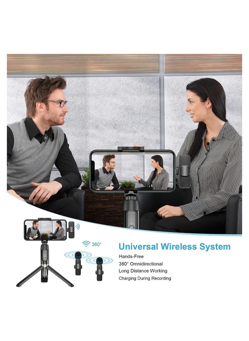 XICEN - Wireless Microphone for Phone USB C Dual Wireless Microphone for Video Recording, Live Stream Vlog YouTube, TikTok, Facebook  Zoom Noise Reduction Plug Play No Need App Bluetooth - Image 1