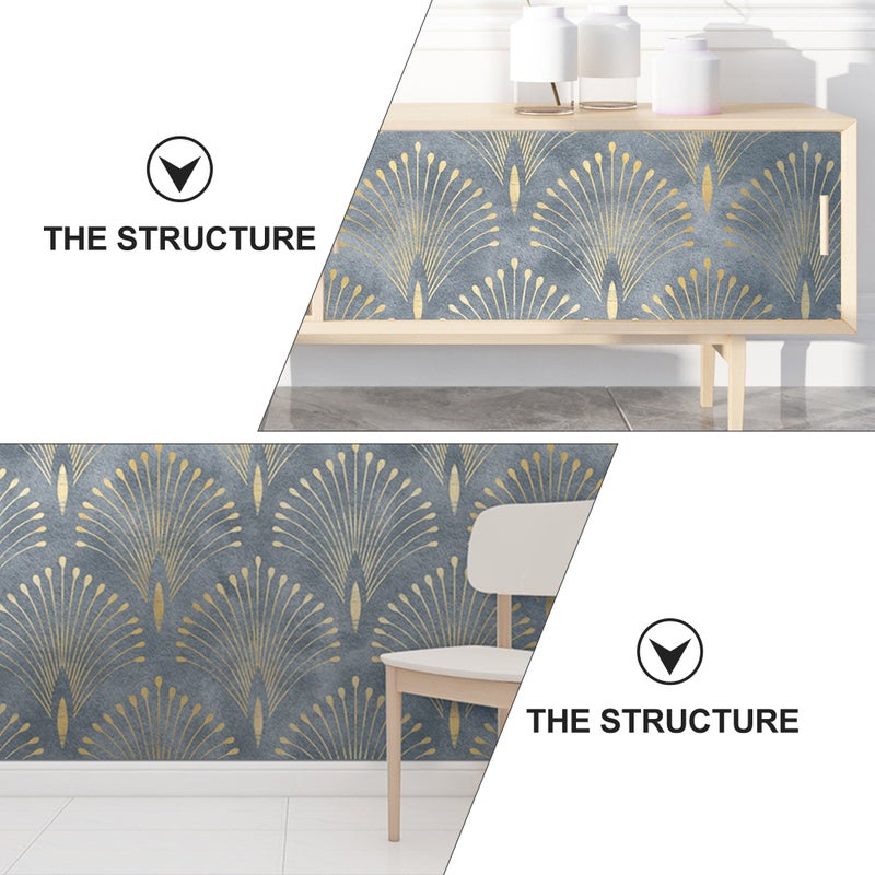 1 Set Bedroom Wallpaper Geometric Pattern Background Wallpaper Chic Wall Sticker - Image 3