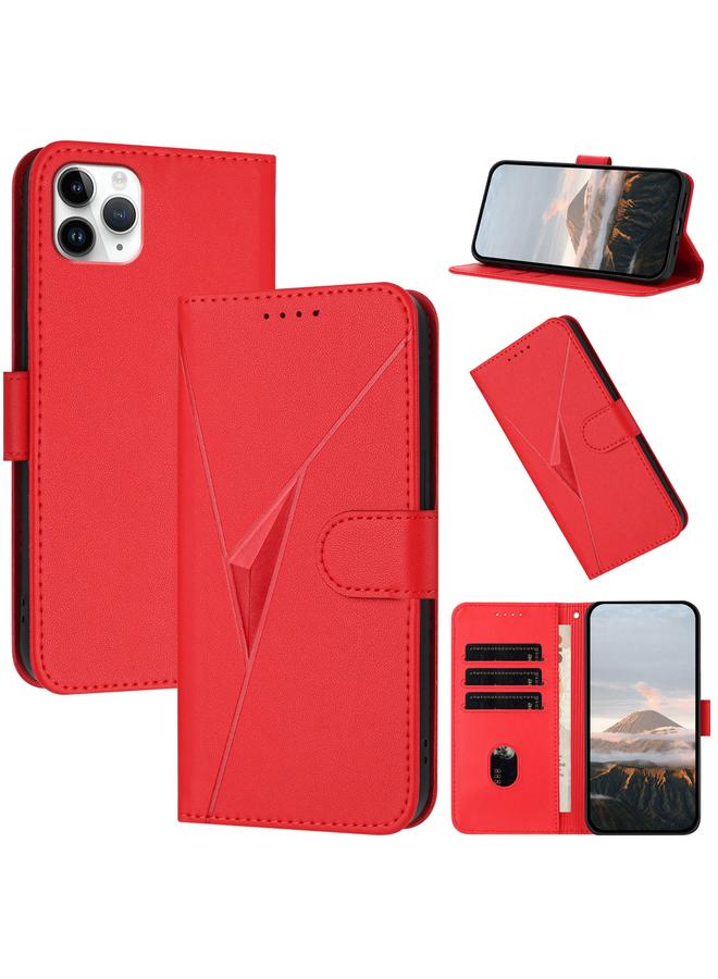 اس-توب جراب هاتف جلدي بنمط مثلث مع مشبك لهاتف iPhone 11 Pro Max - Image 1