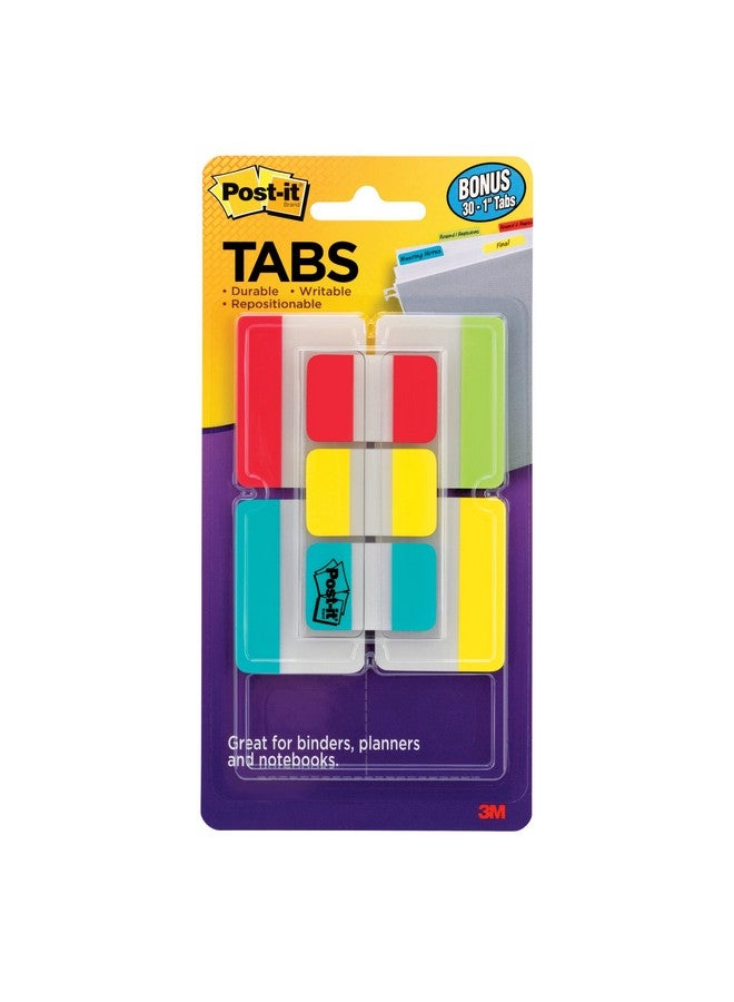 Post-it Tabs Value Pack Assorted Primary Colors 1 In And 2 In Sizes 114 Tabs/Pack (686Vad2) - Image 1