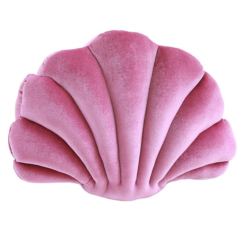 Patty Both Seashell Decorative Pillow Velvet Seashell Throw Pillow, Sea Shell Shaped Throw Pillow Decorative Pillows for Bed Couch Home Office Decor (Hot Pink, Small(12.8 * 10in 0.3kg)) - Image 5
