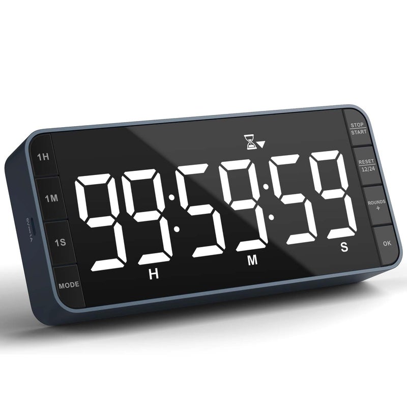 MeesMeek 78 Digital Kitchen Timer with Large LED Display Magnetic Rechargeable Countdown Timer 5 Alarms 4 Volume Levels 99H Count UpDown Timer for Cooking Classroom Study - Image 2