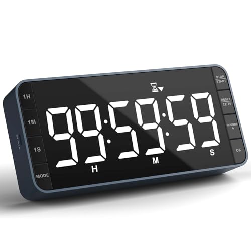 MeesMeek 78 Digital Kitchen Timer with Large LED Display Magnetic Rechargeable Countdown Timer 5 Alarms 4 Volume Levels 99H Count UpDown Timer for Cooking Classroom Study - Image 1