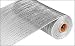 Craig Bachman Wide Foil Deco Poly Mesh Ribbon 10 Inches x 30 Feet Silver Silver Foil - Image 2