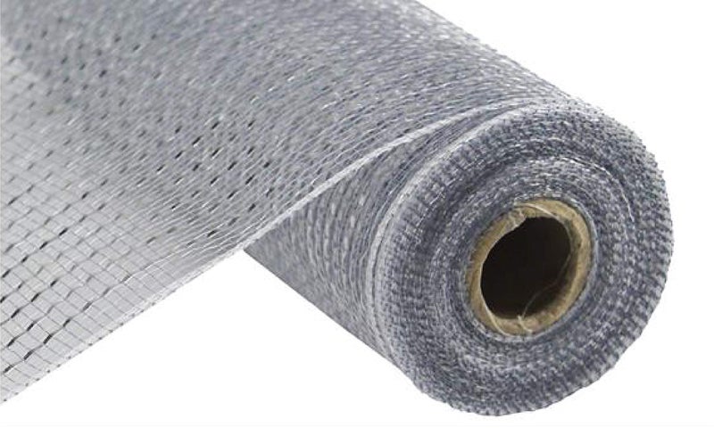 Craig Bachman Wide Foil Deco Poly Mesh Ribbon 10 Inches x 30 Feet Silver Silver Foil - Image 3