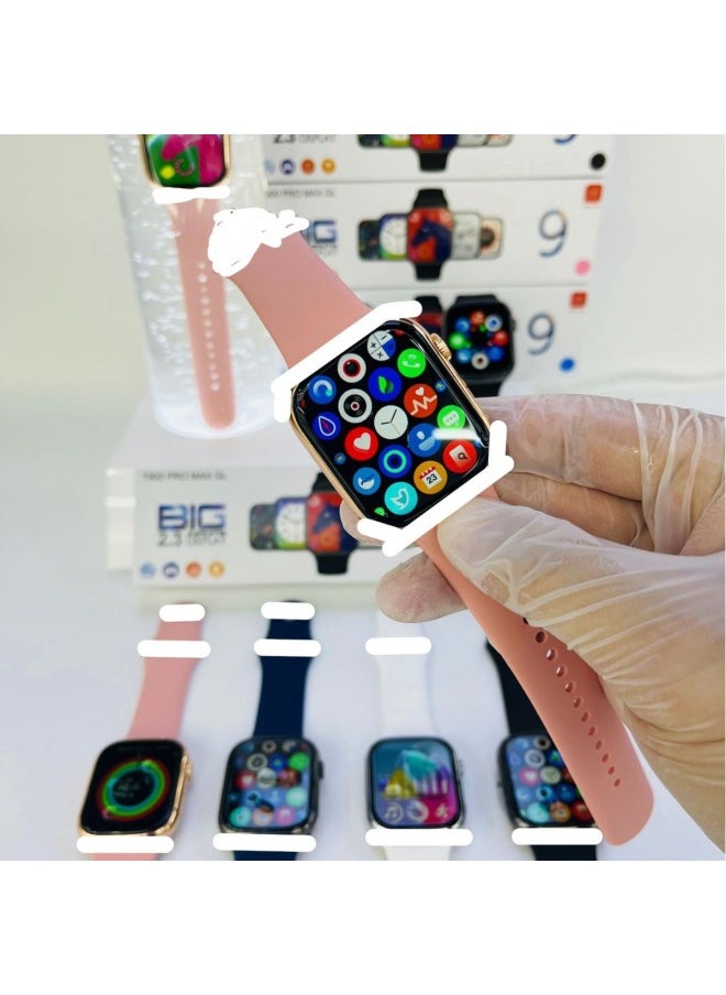 Original T900 PRO MAX GS GL GE Smart Watch WATCH9 Large Screen 49MM Buckle High Waterproof-Color:Version L-Generation 9 Regular Configuration-White