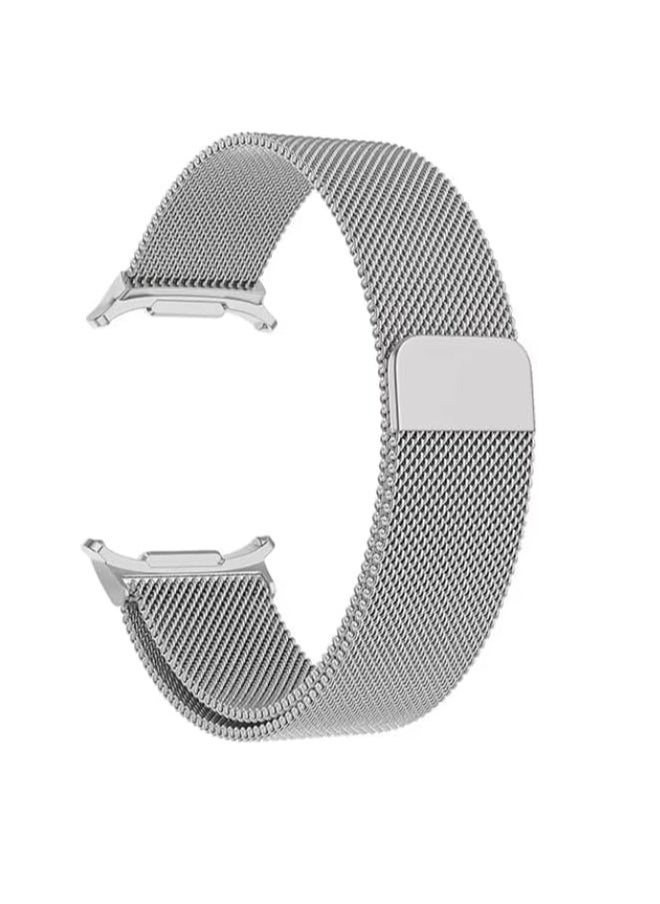 Generic - Stainless Steel Magnetic Band Compatible with Samsung Watch 7 Ultra, Adjustable Milanese Magnet Metal Strap Men Women for Watch 7 Ultra, Silver Color - Image 1