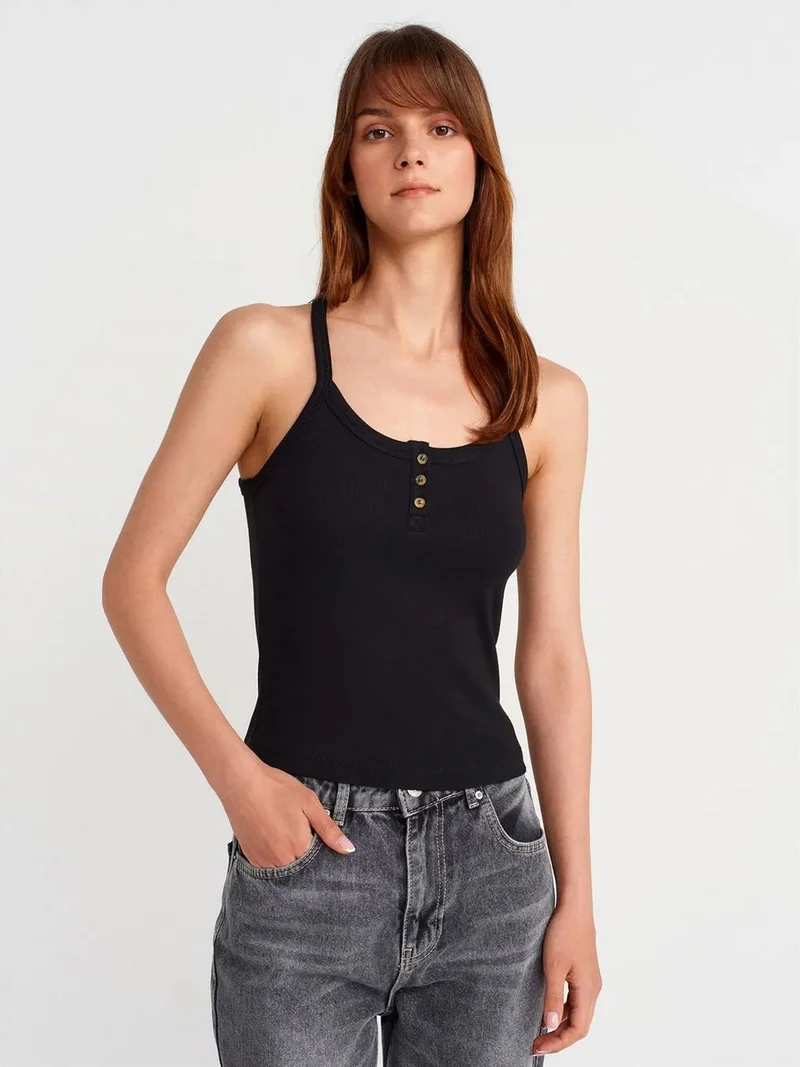 ديلفين Dilvin Slim Fit Ribbed Knit Cami Blouse