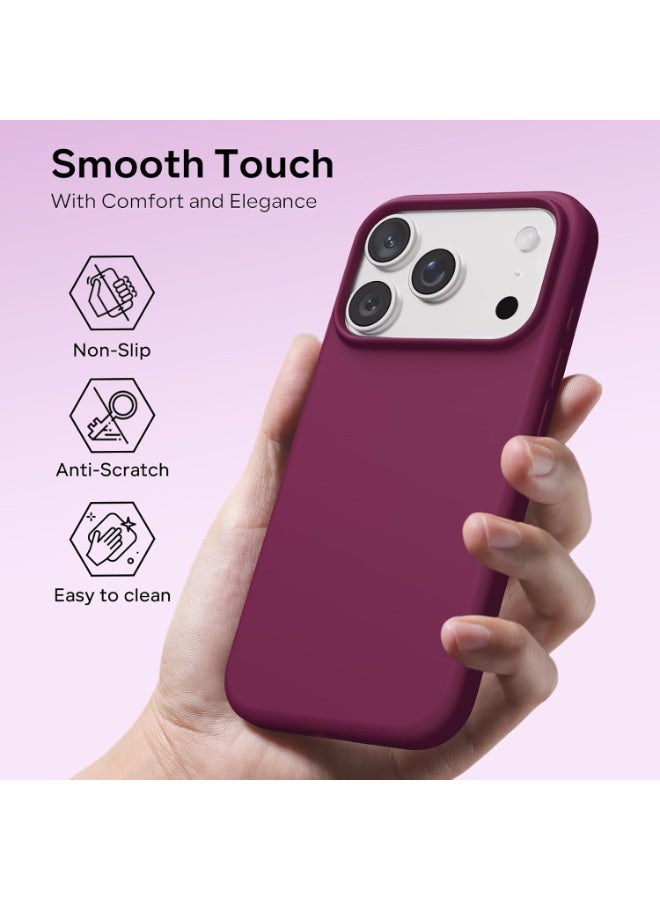 جراب لهاتف iPhone 17 Pro مصنوع من جل السيليكون السائل الناعم، حماية كاملة للجسم ضد الصدمات، غطاء غير لامع، بطانة ناعمة من الألياف الدقيقة، جراب خلفي نحيف لهاتف iPhone 17 Pro - Image 2