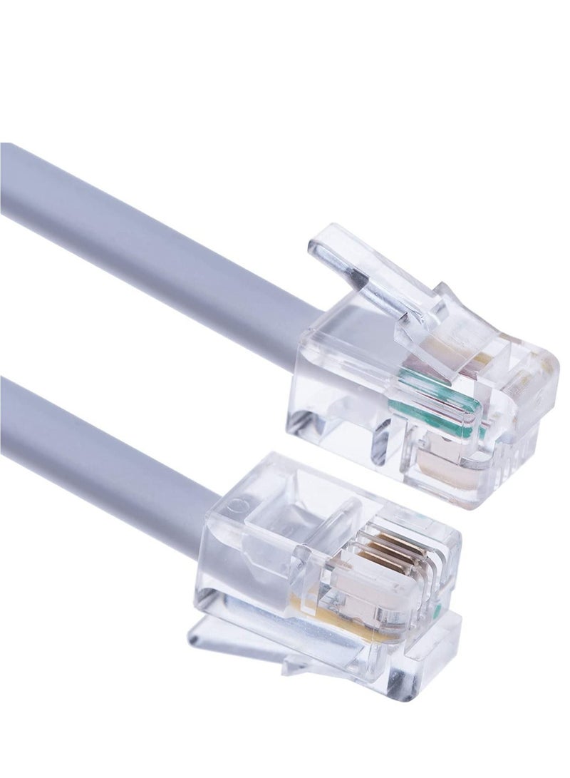 DKURVE Telephone Handset Phone Extension Cord Curly Coil Line Cable Wire  WHITE Pack Of 2 - Image 4