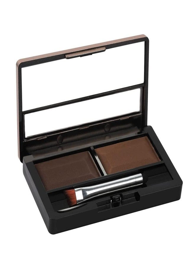 MATT LOOK Perfect Duo Shade Brow Powder, Eyebrow Drawing Palette with 1 Brush, Ultimate Brow Kit, Eyebrow Filler & Definer for Women, Smudge Proof Eyebrow Palette. (Shade -02 - Dark & Light Brown) - Image 2