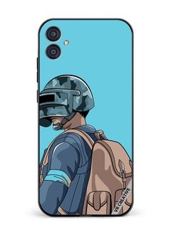 Protective Case Cover For Samsung Galaxy M04/F04 Helmet And In Military Uniform Design Multicolour