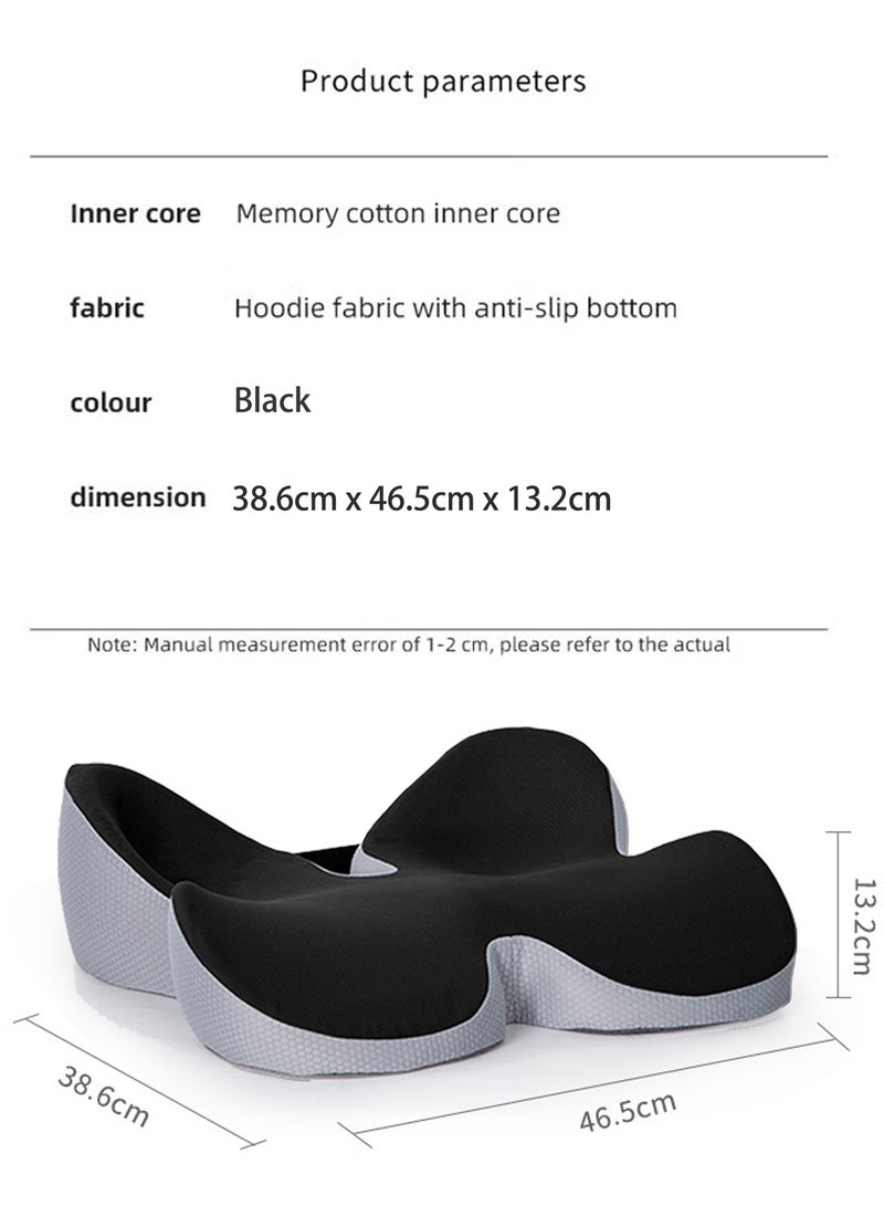 Seat Cushions,Chair Pads,Butterfly-Shaped Bionic Seat Cushion, Leg & Hip Support Pillow, Tailbone Pressure Relief Cushion, Memory Foam Sitting Pad for Office Chair, Gaing Chair, Wheelchair & Car Seat, Ergonomic Wrap-Around Design for Coccyx Comfort, Relaxed Back Position, Washable Cover - Image 2