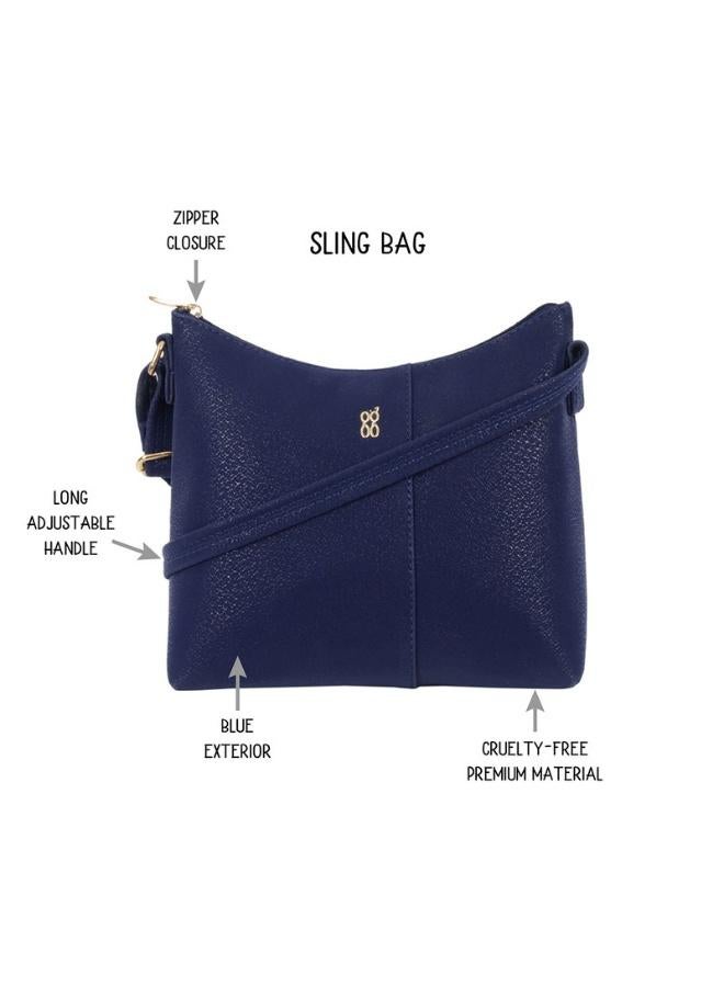 Baggit Women Blue Sling Bag Small Size | Ladies Stylish Casual Cross Body Purse Handbag - Image 2