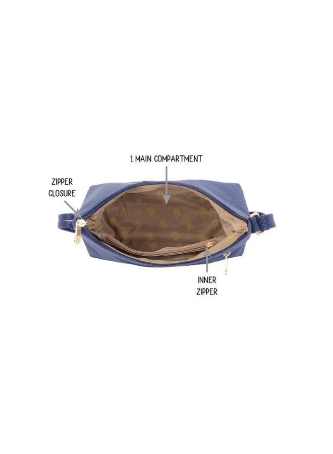 Baggit Women Blue Sling Bag Small Size | Ladies Stylish Casual Cross Body Purse Handbag - Image 5