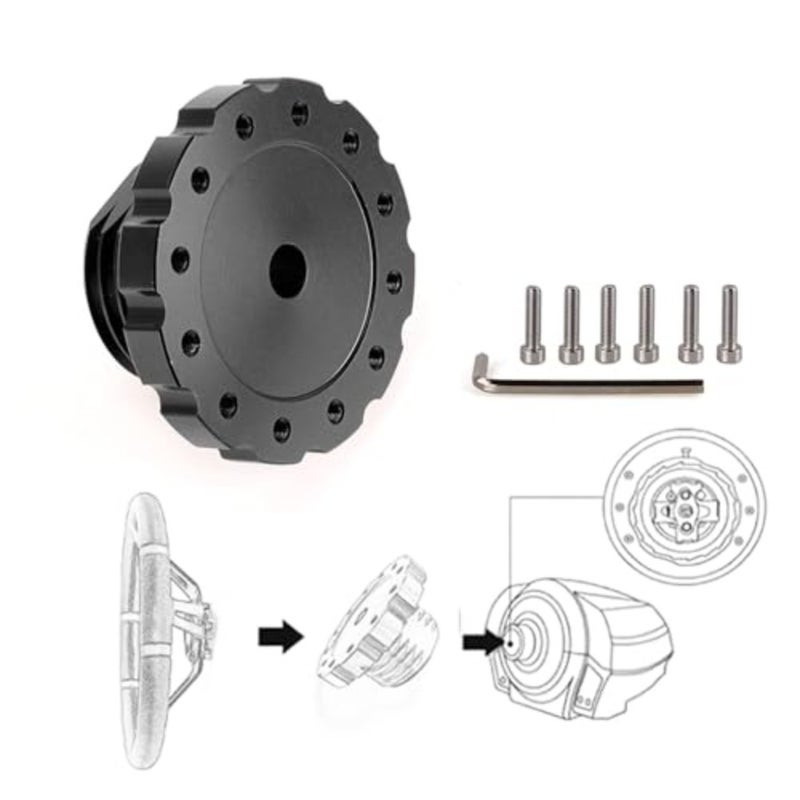 Aluminum Sim Racing Wheel Adapter for Thrustmaster T300 T500 TS-PC TS-XW, 70mm PCD Gaming Steering Wheel Adapter for Momo and Sparco Wheels - Image 3