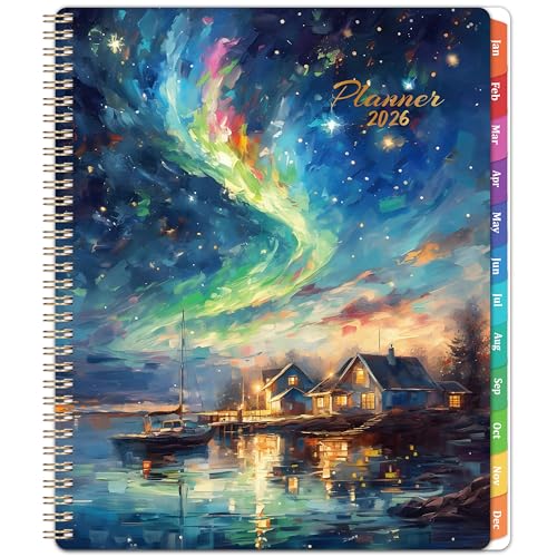 Lortarl Planner 2026-2027 - 2026 Planner Weekly and Monthly from Jan. 2026 - Dec. 2026, Calendar 2026 Planners with Monthly Tabs and Inner Pocket, 8.5" x 11" - Image 1