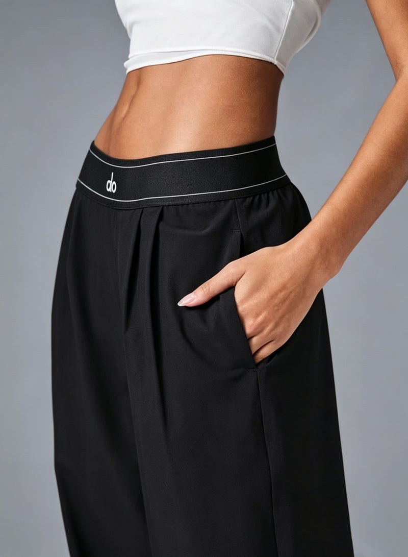 ALO Yoga 30 Inseam Suit Up Trouser, Regular Fit Wide Leg Pants for Women (Designed for Heights 5'7 Under) - Black - Image 5