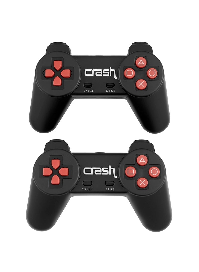 Crash X1 PC Gamepad - Ergonomic Design - Lightweight - Compatible with - USB Support Windows Direct Play - Black - Image 1