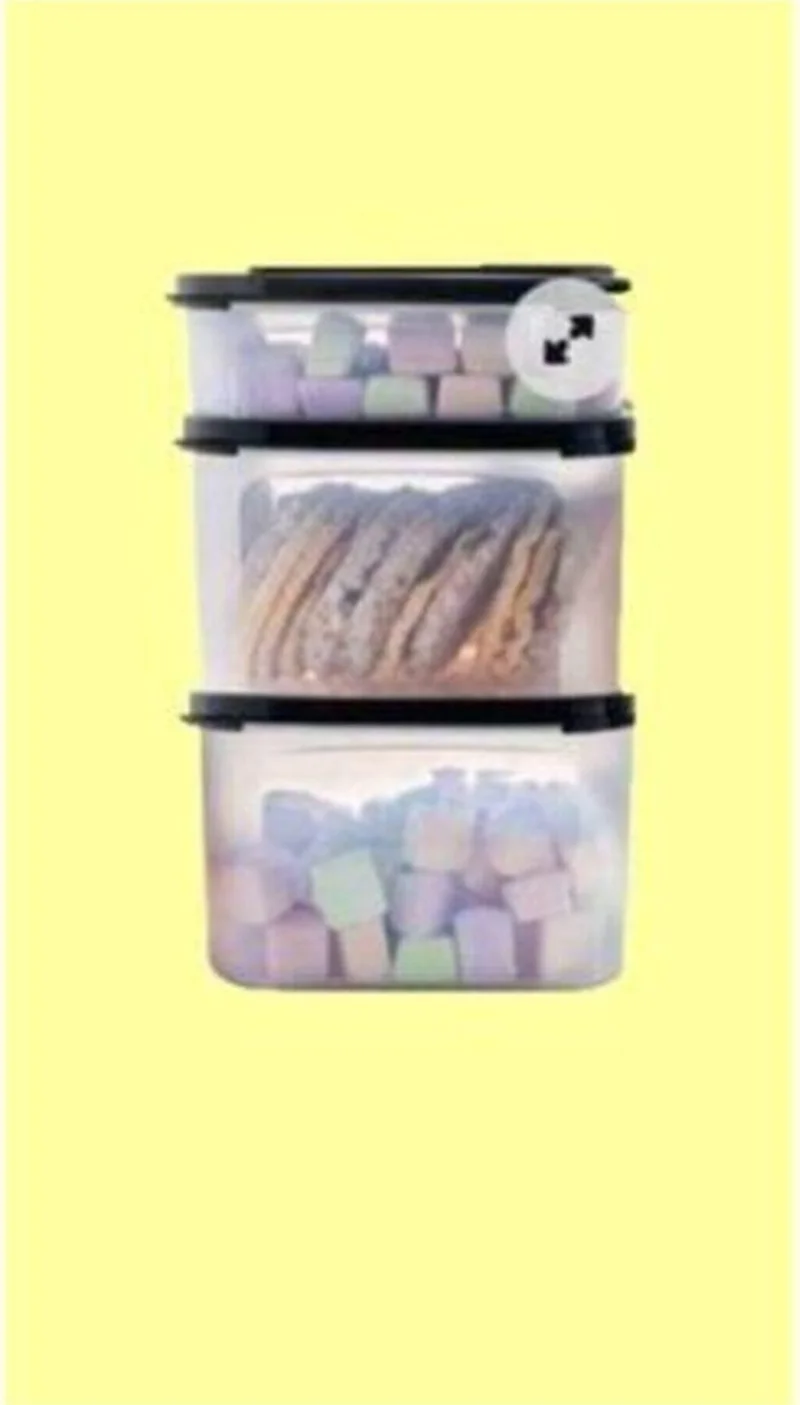 Tupperware Oval Modular Set of 3 Dried Legumes Storage Containers