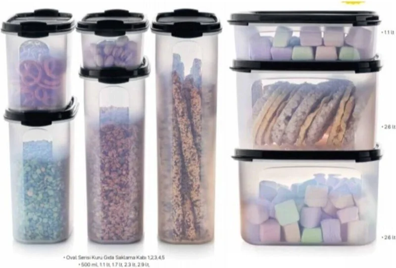Tupperware Oval Modular Set of 3 Dried Legumes Storage Containers