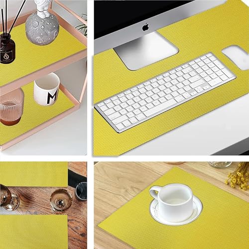 ElastPro (45 cm X 1.5 m) Yellow EVA Food Grade Washable Anti Slip Mat/Sheet for Fridge, Shelf Liner, Table, Kitchen Drawer mat (Diamond Texture, Yellow) - Image 4