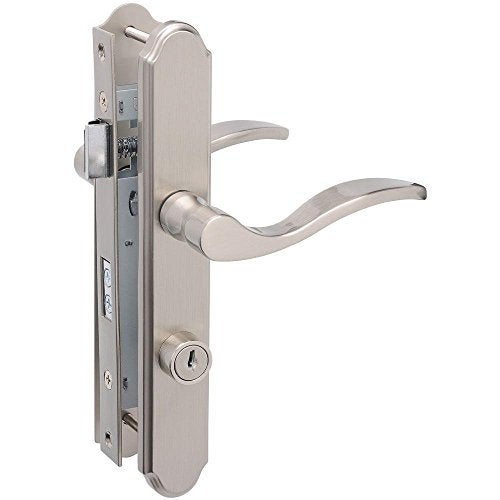 Wright Products - Serenade Mortise Keyed Lever Mount Latch with Deadbolt for Screen and Storm Doors, Satin Nickel - Image 1
