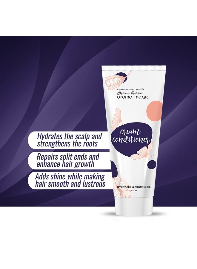 Aroma Magic Cream Conditioner | for Split Ends, Dry Scalp & Dull Hair| Boost Hair Growth & Add Shine| Rosemary & Argan oils, Green tea, Carrot seed & Aloe Vera 200ml (Pack of 2) - Image 2