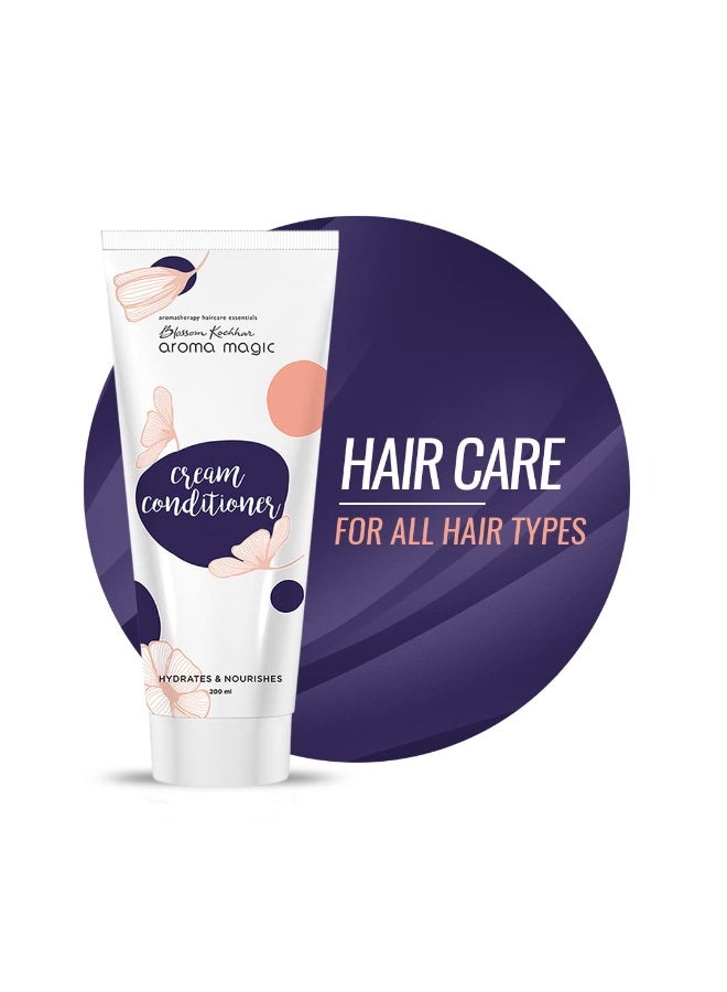 Aroma Magic Cream Conditioner | for Split Ends, Dry Scalp & Dull Hair| Boost Hair Growth & Add Shine| Rosemary & Argan oils, Green tea, Carrot seed & Aloe Vera 200ml (Pack of 2) - Image 3
