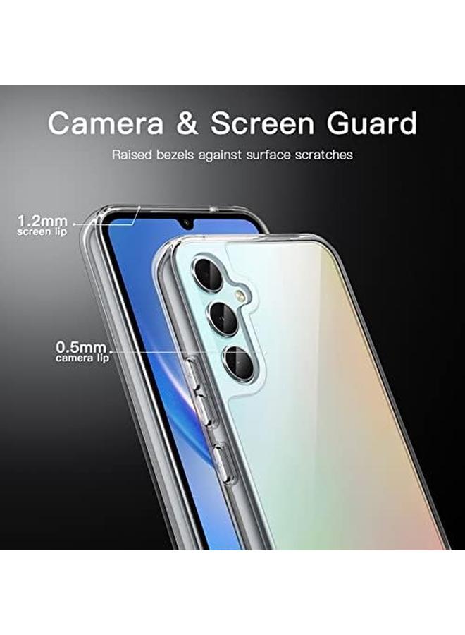 جي تيك حافظة لهاتف سامسونج جالاكسي A34 مقاس 6.6 بوصة، غير قابلة للاصفرار، مقاومة للصدمات، غطاء حماية للهاتف، مضاد للخدش، ظهر صلب من مادة البولي كربونات شفاف - Image 5