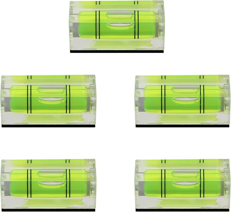 5 Pack Green Spirit Levels Night View Bubble Level for Accurate Measurement - Image 1