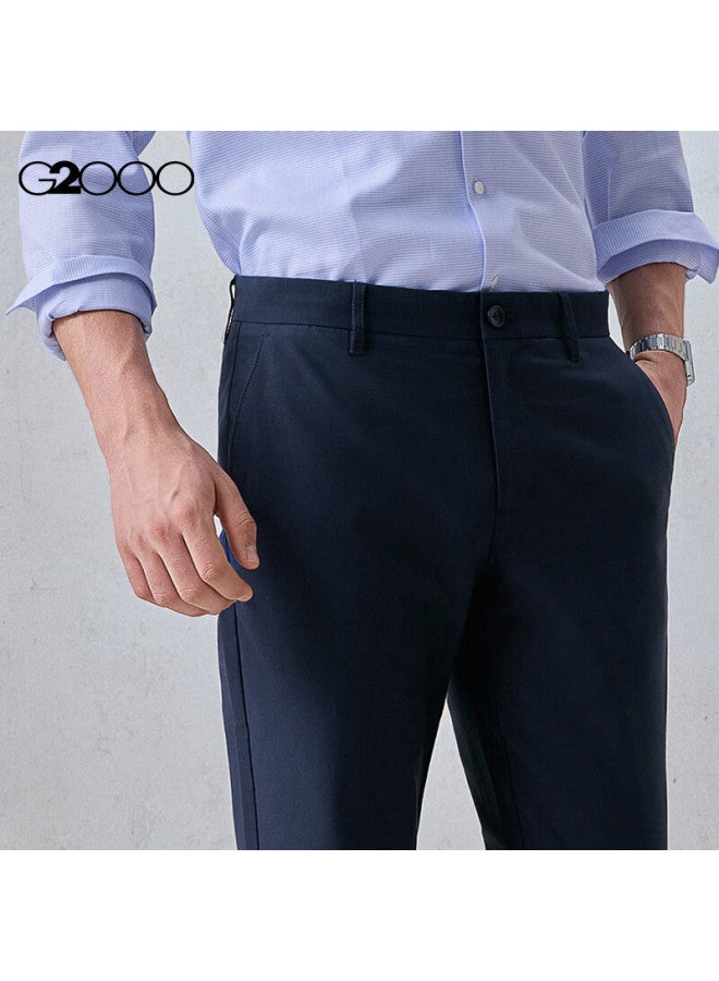 G2000 Men's Autumn Winter Cotton Stretch Skin-friendly Versatile Tapered Casual Pants Indigo 36 - Image 3