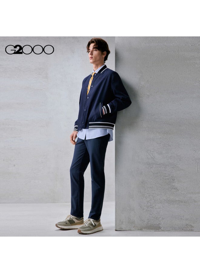 G2000 Men's Autumn Winter Cotton Stretch Skin-friendly Versatile Tapered Casual Pants Indigo 36 - Image 4